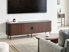 BELIANI TV-Möbel Dunkelbraun MDF-Platte mit 2 Schiebetüren Produktbild-Vorschau 2