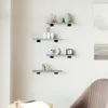 Mensole a muro 4 pz. Grigio Sonoma 40x10x1,5 cm Materiale a Anteprima dell’immagine prodotto 3
