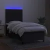 vidaXL Boxspringbett mit Matratze & LED Schwarz 90x200 cm Produktbild-Vorschau 2