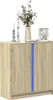 LED-Sideboard Sonoma-Eiche 77x34x85 cm Holzwerkstoff Produktbild-Vorschau 2