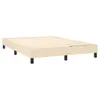 vidaXL Boxspringbett mit Matratze Creme 140x190 cm Stoff Produktbild-Vorschau 3