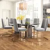 Flieks Freischwinger 6er Set, Esszimmerstühle mit Golden Produktbild-Vorschau 1