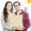 Mr. & Mrs. Panda Dekokissen Bär Geburtstag - Gelb - Produktbild-Vorschau 5