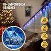MONZANA® Eiszapfen Lichterkette Außen 80 LED Blau 13M Produktbild-Vorschau 6