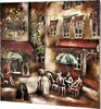 Kobolo Wandbild Wanddeko Metallbild 3D-Bild - Café - 90x90 Produktbild-Vorschau 1