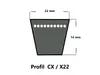 SWR Keilriemen CX112 - 22 x 2845 Li, flankenoffen Produktbild-Vorschau 2