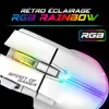 Gaming Tastatur Maus Set Kabellos Weiß Wiederaufladbar RGB Produktbild-Vorschau 8