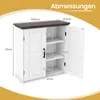 COSTWAY Badezimmerschrank hängend, Hängeschrank mit 2 Türen Produktbild-Vorschau 3