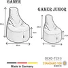 Sitzsack Gamer / Gamer Junior Sitzkissen Bean Bag Große & Produktbild-Vorschau 3