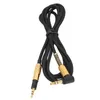 A black audio cable with gold-plated connectors is shown against a white background. Náhľad obrázku produktu