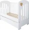 Set ZEE HEART: lettino bianco 120x60 con cassetto + comò Anteprima dell’immagine prodotto 9