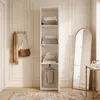 Hoge kast met opbergvakken en deuren, garderobe met Productafbeelding-voorbeeld 3