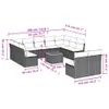 12-tlg. Garten-Sofagarnitur mit Kissen Grau Poly Rattan Produktbild-Vorschau 10