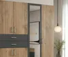 Drehtürenschrank Kleiderschrank 270 cm Schubkästen Spiegel Produktbild-Vorschau 5