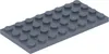 A dark gray LEGO brick plate with studs is shown from a slightly elevated angle against a white background. Náhled obrázku produktu