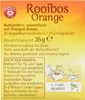 The image shows the packaging of Teekanne Rooibos Orange tea, with instructions and product details. Podgląd zdjęcia produktu