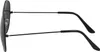 Side view of a pair of black aviator sunglasses against a white background. Produktbild-Vorschau