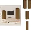 vidaXL Wandschränke 2 Stk. Honigbraun 30x30x100 cm Produktbild-Vorschau 1