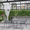 Outsunny 2er Set Gartenstuhl Rattan Gartenmöbel mit Produktbild-Vorschau 2