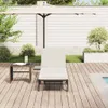vidaXL Sonnenliege mit Auflage Braun Poly Rattan Produktbild-Vorschau 3