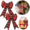 LS-LebenStil 2x XL Weihnachtsschleife Set 17cm Kariert Produktbild-Vorschau 1