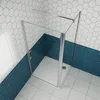 76x80cm 195cm 6mm Drehtür Eckdusche Duschtür mit Seitenwand Produktbild-Vorschau 3