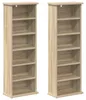 vidaXL Étagère CD, 2 pièces, Sonoma (chêne), 60 x 17 x 92 Voir les images du produit 5
