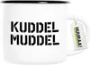 Huuraa Emaille Tasse Kuddelmuddel Schriftzug 300ml Vintage Produktbild-Vorschau 1