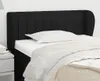 Kopfteil mit Ohren Schwarz 93x23x78/88 cm Stoff Produktbild-Vorschau 2
