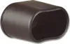 A black oval plastic cap shown in isolation. Produktbild-Vorschau