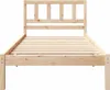 vidaXL Bettrahmen mit Kopfteil Braun 100 x 200 cm Massives Produktbild-Vorschau 4