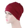 Einfarbige Männer Frauen Plissee Baumwolle Beanie Cap Produktbild-Vorschau 8