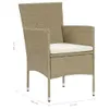 vidaXL Chaises de jardin 2 pcs. Poly rotin beige Voir les images du produit 7