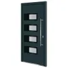vidaXL Haustür Anthrazit 100x210 cm Aluminium und PVC Produktbild-Vorschau 1