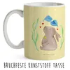 Mr. & Mrs. Panda Plastikbecher Hase Blume - Gelb Pastell - Produktbild-Vorschau 2