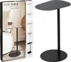 A product box for a black metal side table, with an image of the table on the front and different color options shown on the side. Produktbild-Vorschau