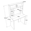 Schreibtisch 'Tópisa' mit Regal 149x90x52 cm Eiche/Weiß Produktbild-Vorschau 3