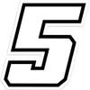 Autocollant numéro de course pour Moto "5" Race Moto GP, Voir les images du produit 1