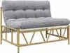Ławka Ogrodowa Jasnoszary 110 X 75 X 71 Cm Stal Lumarko! Podgląd zdjęcia produktu 1