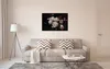 Blumen Leinwandbild Weiß Schwarz 90x60 DD120255 Wohnzimmer Produktbild-Vorschau 6