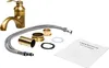 A retro-style faucet and its installation accessories are laid out on a white background. Podgląd zdjęcia produktu