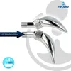 Two chrome shower heads are shown against a white and light gray background, with an arrow pointing to one of them indicating a 3/4" wall connection. Produktbild-Vorschau