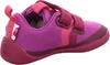 A side view of a child's purple and pink shoe with velcro straps. Produktbild-Vorschau