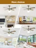 Ventilateur de plafond bronze antique avec éclairage, 107 Voir les images du produit 7