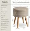 tectake® Sitzhocker mit Stauraum Yara in Leinenoptik Produktbild-Vorschau 7