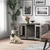 PawHut Hundekäfig Möbel mit Kissen für Mittelgroße Hunde Produktbild-Vorschau 2