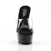 DELIGHT-601 Damen Slipper von Pleaser, Transparent Schwarz Produktbild-Vorschau 2