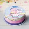 Essbares Papier Peppa Wutz und Einhorn 20cm Produktbild-Vorschau 2
