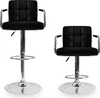 Two black bar stools are shown against a white background. Náhled obrázku produktu