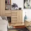 Akord Komoda 1 dveře 5 zásuvek dub Sonoma 80x35x97 cm Náhled obrázku produktu 5